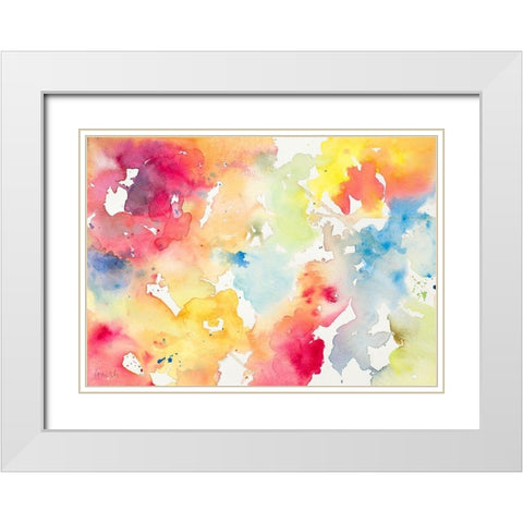 Spring has Sprung III White Modern Wood Framed Art Print with Double Matting by Loreth, Lanie