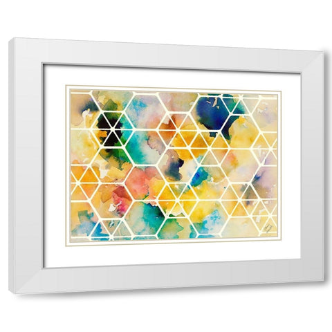 Geo Canyon Dream White Modern Wood Framed Art Print with Double Matting by Loreth, Lanie