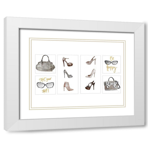 Decorative Fashion White Modern Wood Framed Art Print with Double Matting by Loreth, Lanie