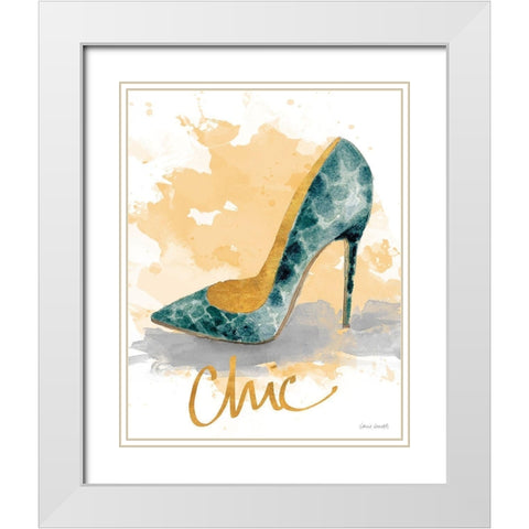 Chic Shoes White Modern Wood Framed Art Print with Double Matting by Loreth, Lanie