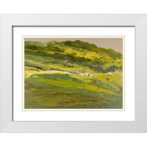 Emerald Findings White Modern Wood Framed Art Print with Double Matting by Gonzalez, Roberto