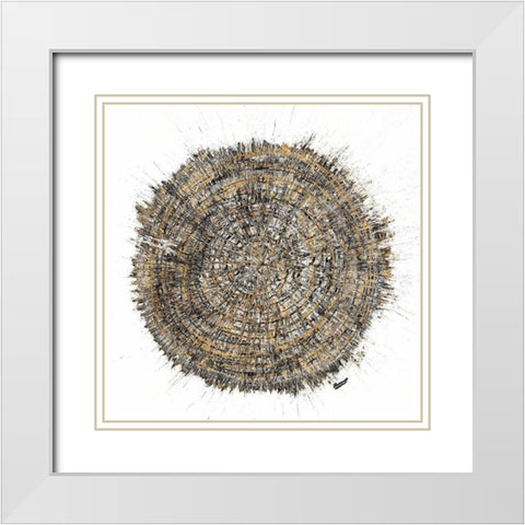 Mysterious Tree Ring White Modern Wood Framed Art Print with Double Matting by Gonzalez, Roberto