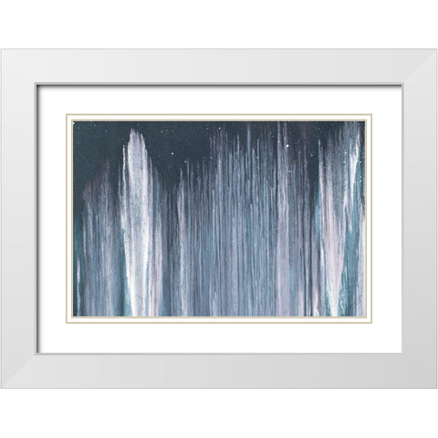 City in the Night White Modern Wood Framed Art Print with Double Matting by Gonzalez, Roberto