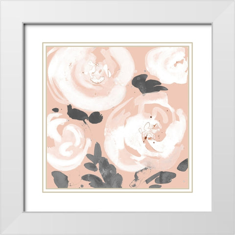 Blushing Blossom Garden I White Modern Wood Framed Art Print with Double Matting by Loreth, Lanie