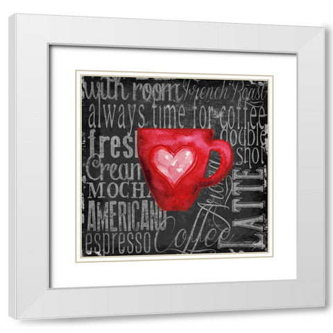 Coffee of the Day V White Modern Wood Framed Art Print with Double Matting by Medley, Elizabeth