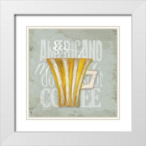 Daily Coffee I White Modern Wood Framed Art Print with Double Matting by Medley, Elizabeth