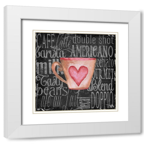 Coffee of the Day I White Modern Wood Framed Art Print with Double Matting by Medley, Elizabeth