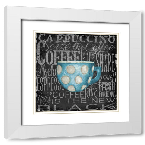 Coffee of the Day VI White Modern Wood Framed Art Print with Double Matting by Medley, Elizabeth