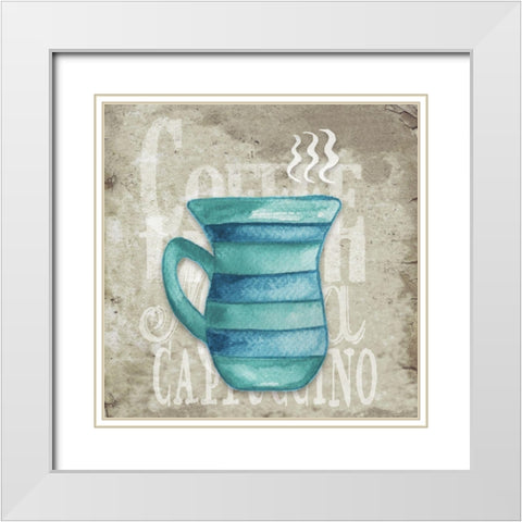 Daily Coffee II White Modern Wood Framed Art Print with Double Matting by Medley, Elizabeth