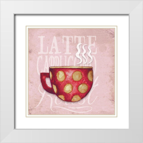 Daily Coffee IV White Modern Wood Framed Art Print with Double Matting by Medley, Elizabeth