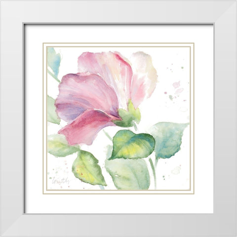 Fragrant Hibiscus I White Modern Wood Framed Art Print with Double Matting by Loreth, Lanie