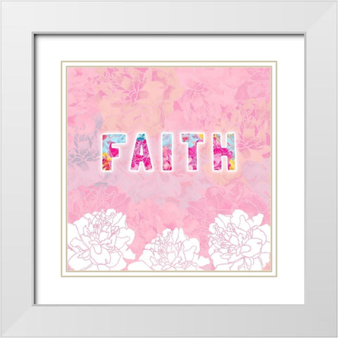 Inspire II White Modern Wood Framed Art Print with Double Matting by James, Nola