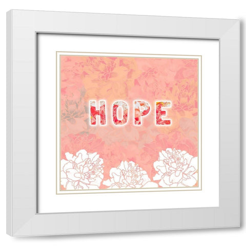 Inspire III White Modern Wood Framed Art Print with Double Matting by James, Nola