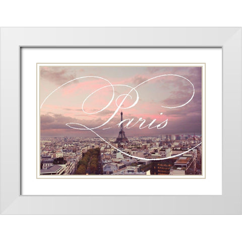 Paris Views White Modern Wood Framed Art Print with Double Matting by Navas, Emily