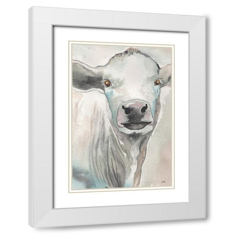 Farm Animal I White Modern Wood Framed Art Print with Double Matting by Medley, Elizabeth