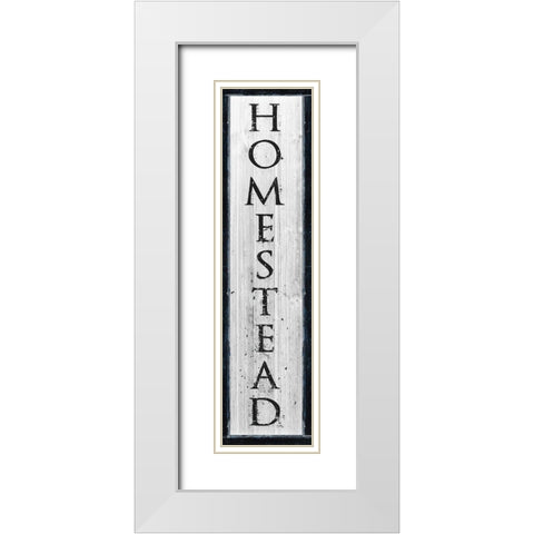 Homestead White Modern Wood Framed Art Print with Double Matting by Medley, Elizabeth