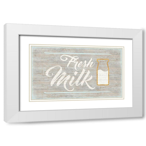 Fresh Milk White Modern Wood Framed Art Print with Double Matting by Medley, Elizabeth