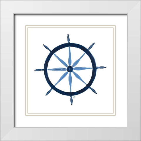 Set Sail White Modern Wood Framed Art Print with Double Matting by DeRice, Julie