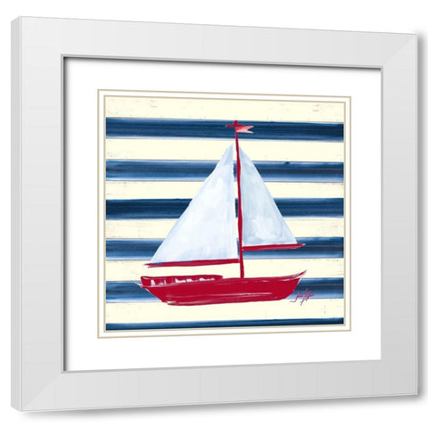 Sailors Life IV White Modern Wood Framed Art Print with Double Matting by DeRice, Julie