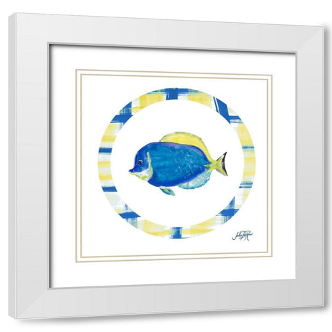 Fish Bowl I White Modern Wood Framed Art Print with Double Matting by DeRice, Julie