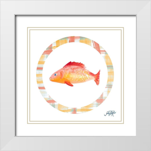 Fish Bowl II White Modern Wood Framed Art Print with Double Matting by DeRice, Julie