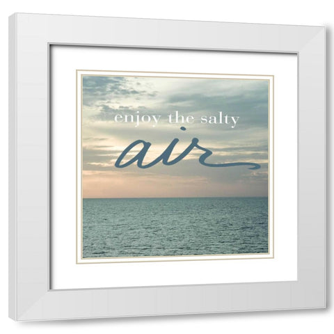 Dreams Ocean II White Modern Wood Framed Art Print with Double Matting by Acosta