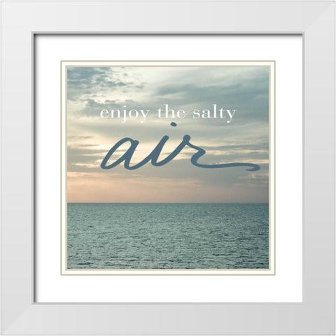 Dreams Ocean II White Modern Wood Framed Art Print with Double Matting by Acosta