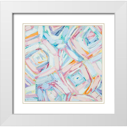 Brilliant Rose Garden White Modern Wood Framed Art Print with Double Matting by Coolick, Ann Marie