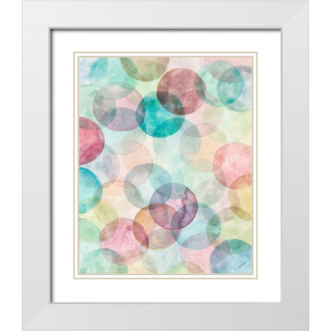 Merging Shapes II White Modern Wood Framed Art Print with Double Matting by Coolick, Ann Marie