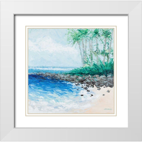Little Cove White Modern Wood Framed Art Print with Double Matting by Coolick, Ann Marie