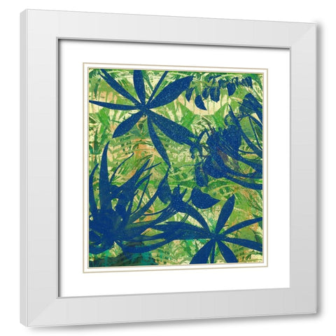 Tropical Paradise White Modern Wood Framed Art Print with Double Matting by Medley, Elizabeth