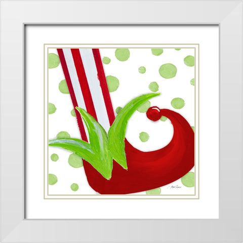 Elf Feet II White Modern Wood Framed Art Print with Double Matting by Ritter, Gina