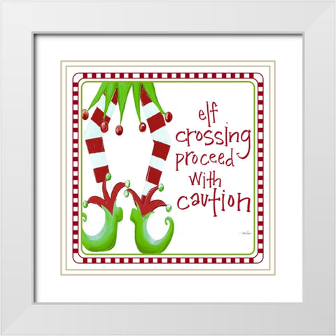 Elf Crossing White Modern Wood Framed Art Print with Double Matting by Ritter, Gina