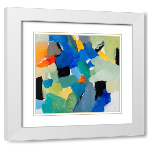 Lets Mingle a Little III White Modern Wood Framed Art Print with Double Matting by Loreth, Lanie