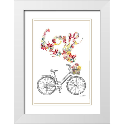 Love and Peace I White Modern Wood Framed Art Print with Double Matting by Loreth, Lanie
