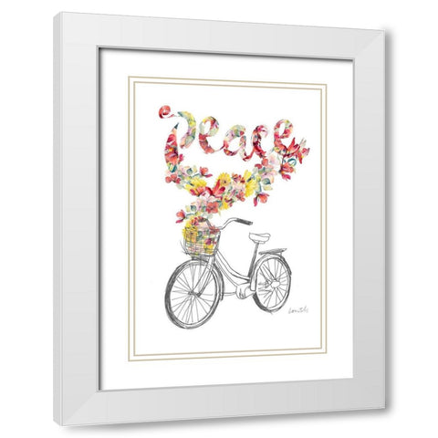 Love and Peace II White Modern Wood Framed Art Print with Double Matting by Loreth, Lanie