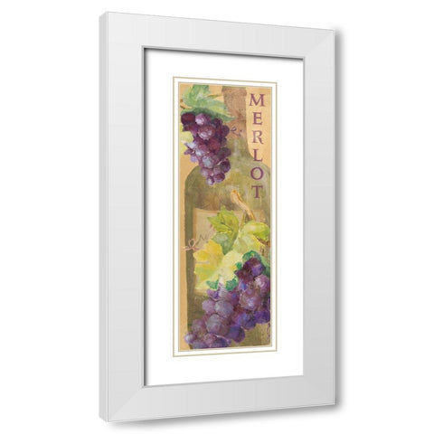 Merlot White Modern Wood Framed Art Print with Double Matting by Loreth, Lanie