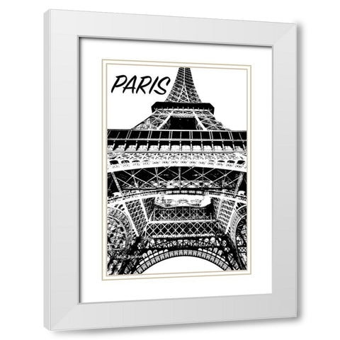 Modern Paris IV White Modern Wood Framed Art Print with Double Matting by Biscardi, Nicholas