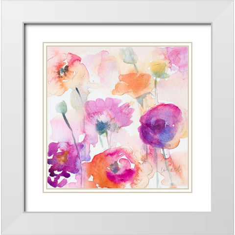 Misty Summer II White Modern Wood Framed Art Print with Double Matting by Loreth, Lanie