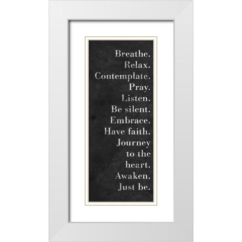 Just Be White Modern Wood Framed Art Print with Double Matting by SD Graphics Studio