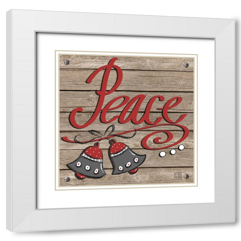 Holiday Feelings on Wood I White Modern Wood Framed Art Print with Double Matting by Mosher, Deidre