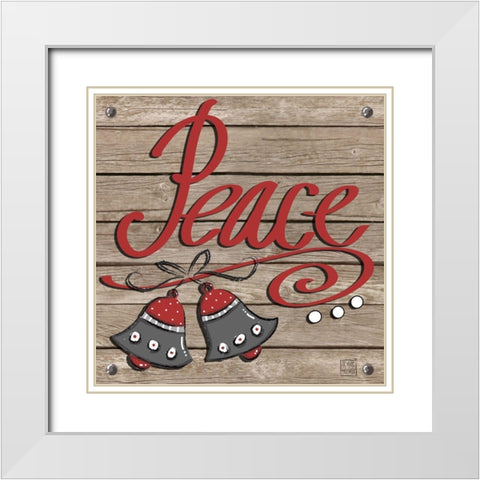 Holiday Feelings on Wood I White Modern Wood Framed Art Print with Double Matting by Mosher, Deidre