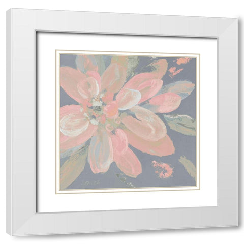Soft Blooming Moment White Modern Wood Framed Art Print with Double Matting by Loreth, Lanie