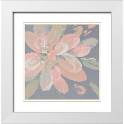 Soft Blooming Moment White Modern Wood Framed Art Print with Double Matting by Loreth, Lanie