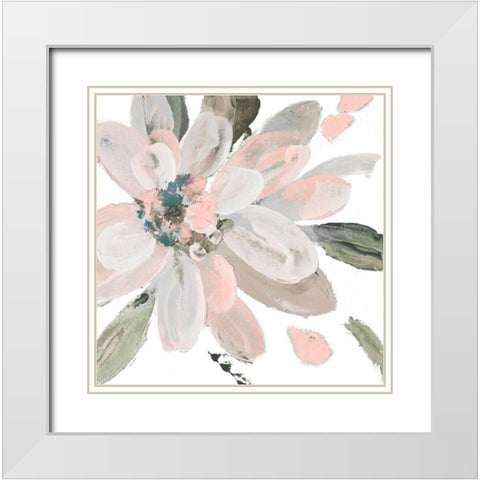 Pastel Blooming Moment I White Modern Wood Framed Art Print with Double Matting by Loreth, Lanie
