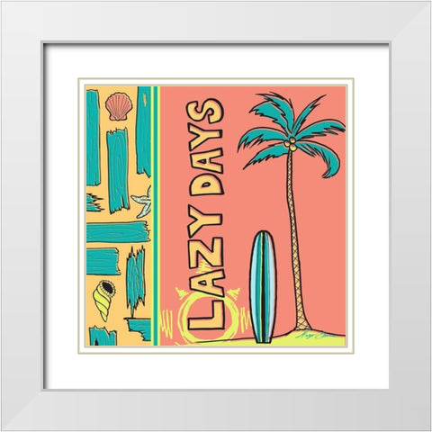 Pop Coastal III White Modern Wood Framed Art Print with Double Matting by Edwins, Hugo