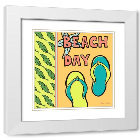 Pop Coastal II White Modern Wood Framed Art Print with Double Matting by Edwins, Hugo