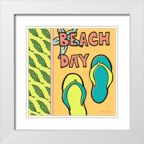 Pop Coastal II White Modern Wood Framed Art Print with Double Matting by Edwins, Hugo