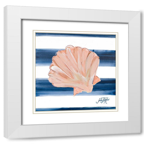 Nautical Shell III White Modern Wood Framed Art Print with Double Matting by DeRice, Julie