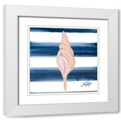 Nautical Shell IV White Modern Wood Framed Art Print with Double Matting by DeRice, Julie